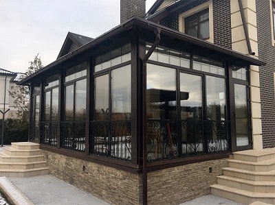Алюминиевые оконные конструкции для веранды и террасы