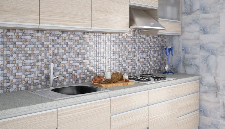 Плитка и мозаика для отделки стен в кухне