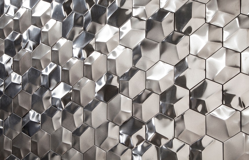 Шестиугольная стеклянная мозаика с 3D-эффектом