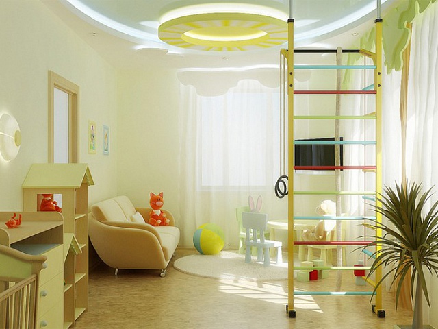 Органзация освещения в детской комнате