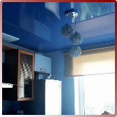 Натяжные потолки синего цвета