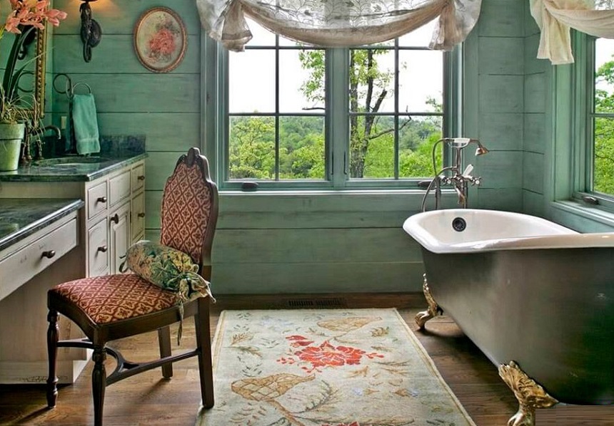 Ванная комната в стиле ретро