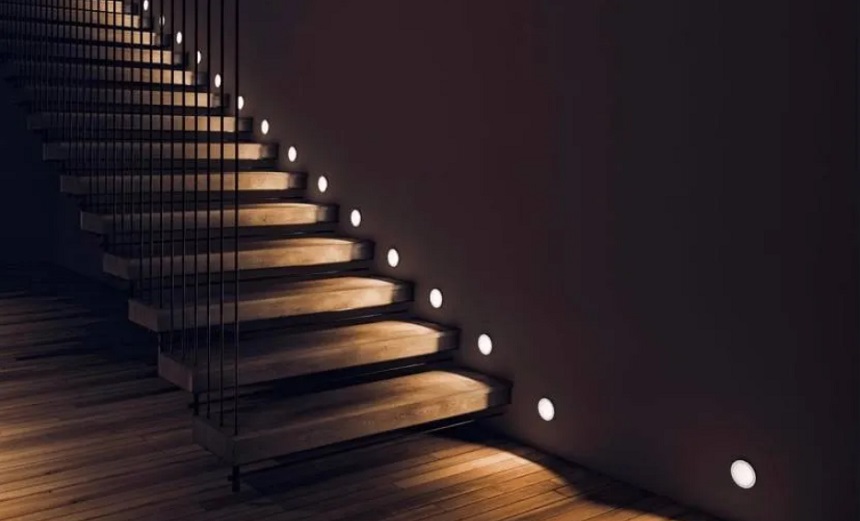 Освещение лестниц: подсветка ступеней