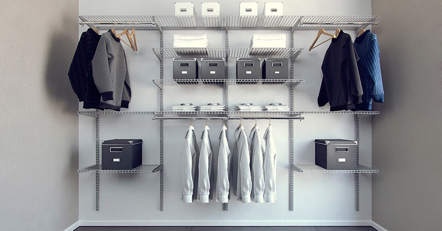 Домашняя настенная гардеробная система (металл)