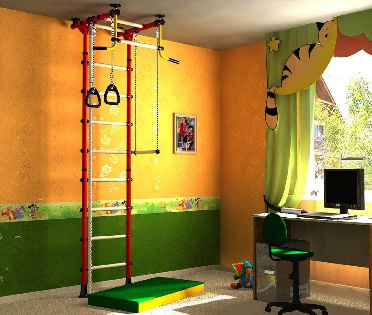 Об установке детского спортивного комплекса в детской комнате