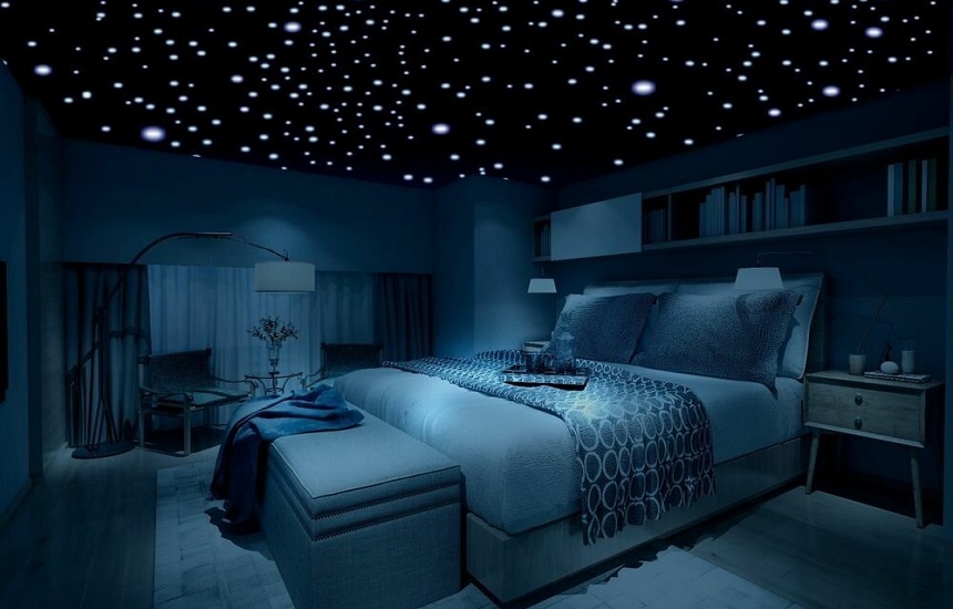 Потолок "Звездное небо" в спальне