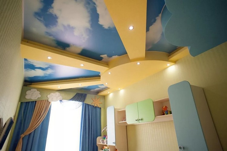Гипсокартонный потолок для детской
