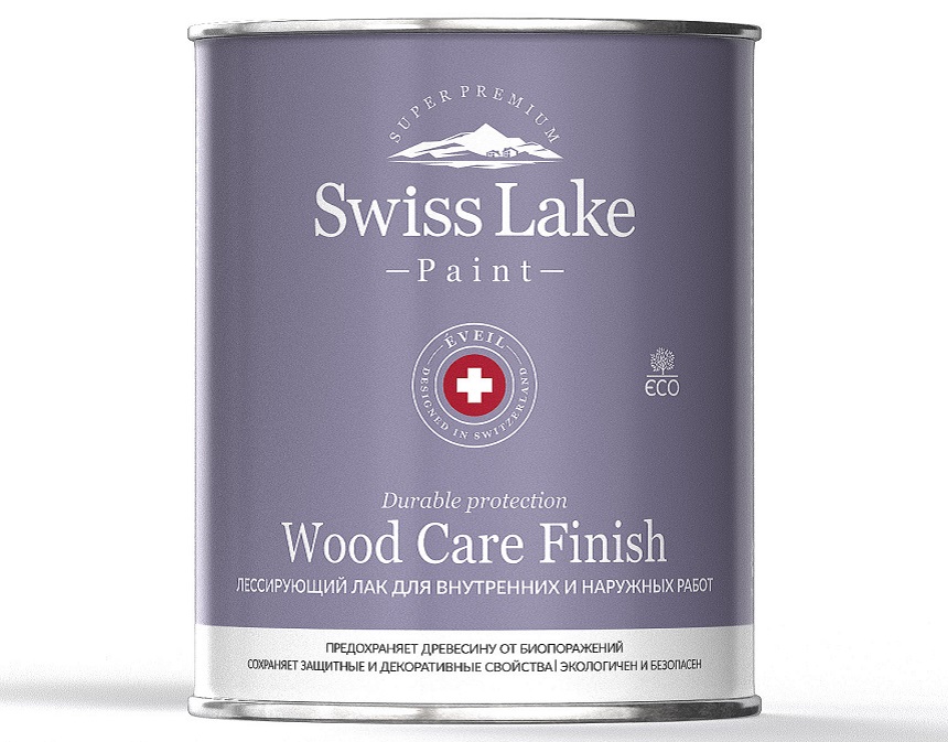 Лессирующий лак для внутренних и наружных работ Российсокого бренда Swiss Lake