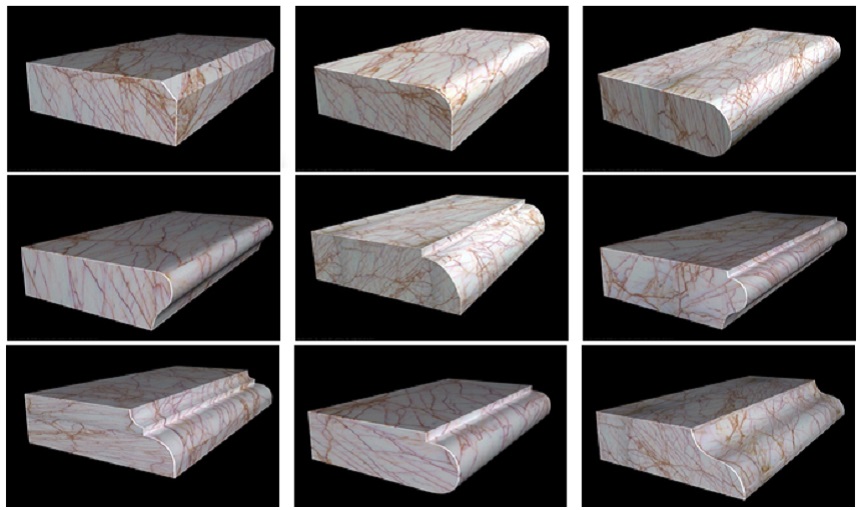 Варианты форм торца каменных столешниц