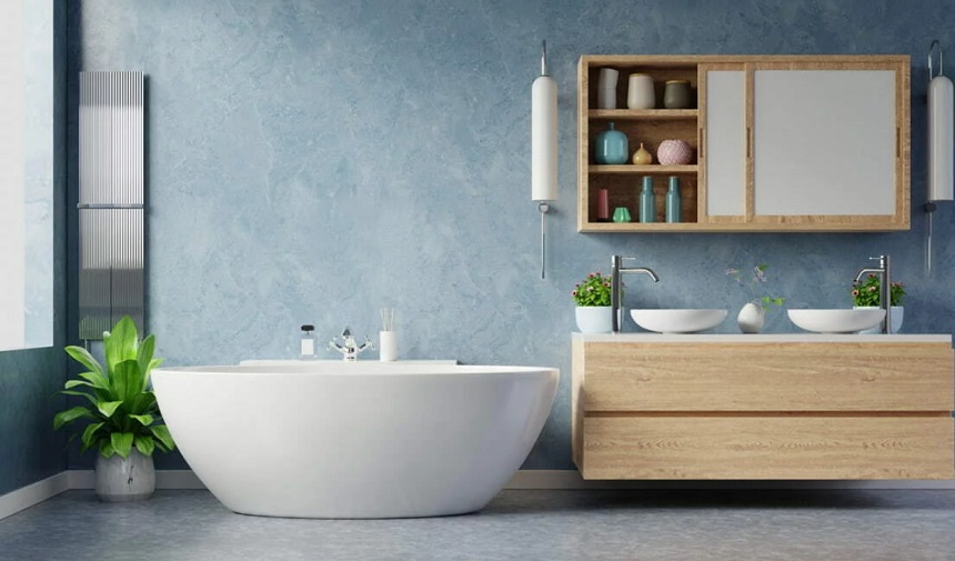Микроцемент - лучший материал для отделки ванной комнаты 