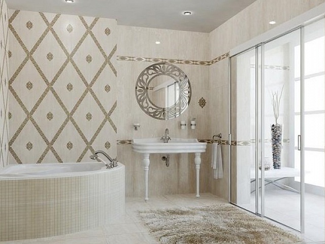 Керамическая плитка в интерьере ванных комнат в 2022 году