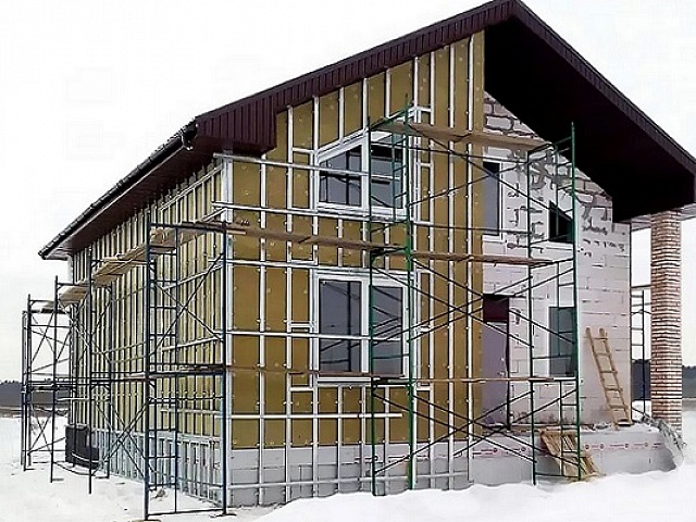 Облицовка фасадов в зимний период